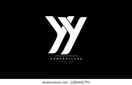 Alphabet letters Initials Monogram logo YY,YY  INITIAL,YY  letter