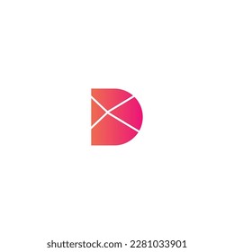 Alphabet Buchstaben Initial Monogram Logo DX XD