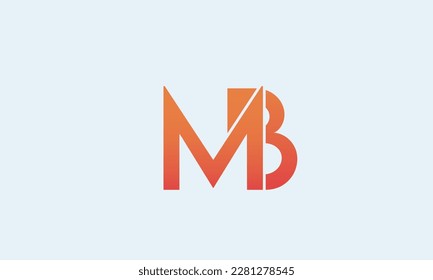 Letras alfabéticas Iniciales Monograma MB, BM, M y B