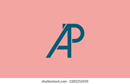 Alphabet letters Initials Monogram logo AP, PA, A and P