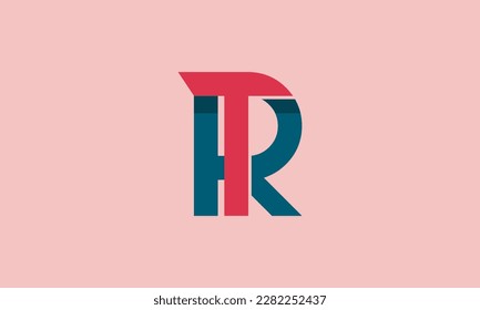 Alphabet letters Initials Monogram logo RT, TR, R and T