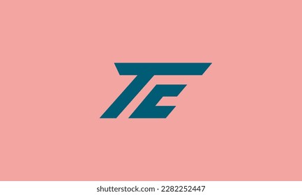 Alphabet letters Initials Monogram logo TE, ET, T and E