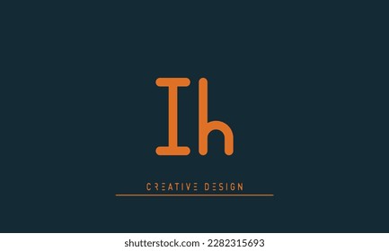 Alphabet letters Initials Monogram logo IH , HI