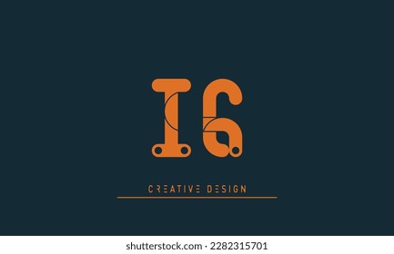 Alphabet letters Initials Monogram logo IF , FI