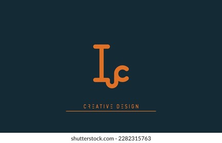 Letras alfabéticas Iniciales Monograma IC , CI