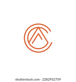 Alphabet letters Initials Monogram logo AC, CA, A and C	