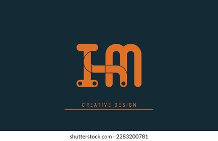 Alphabet letters Initials Monogram logo IM , MI