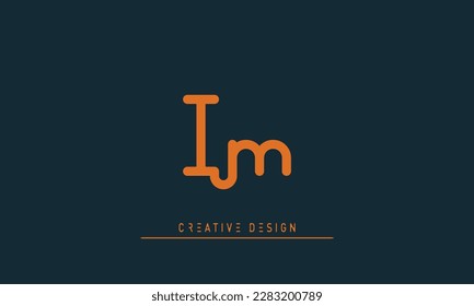 Alphabet letters Initials Monogram logo IM , MI