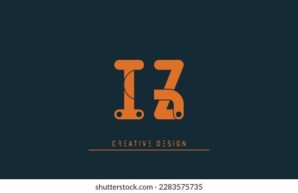 Alphabet letters Initials Monogram logo IZ , ZI