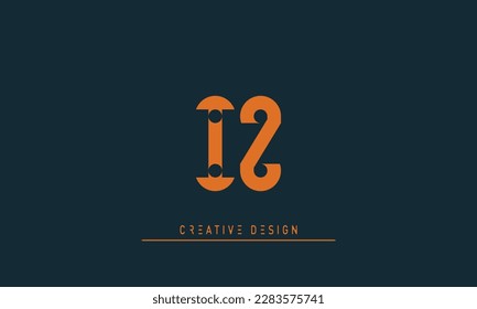 Alphabet letters Initial Monogram Logo IZ, ZI