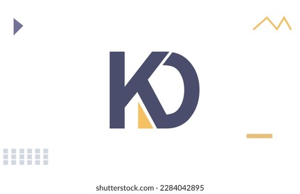 Alphabet letters Initial Monogram Logo KD, DK, K und D