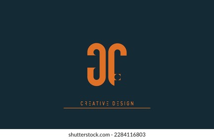 Alphabet letters Initials Monogram logo JF , FJ