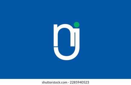 Alphabet letters Initials Monogram logo NJ, JN, N and J