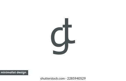 Alphabet letters Initial Monogram Logo GT, TG, G und T