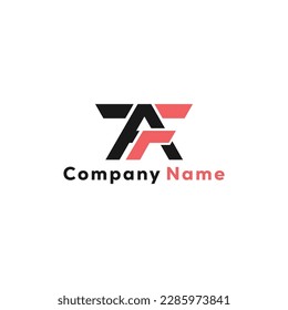 Alphabet letters or Initials. Monogram logo AF, FA, A and F