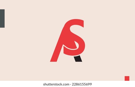 Letras alfabéticas Iniciales Monograma AS, SA, A y S