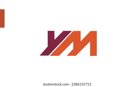 Alphabet letters Initials Monogram logo YM, MY, Y and M