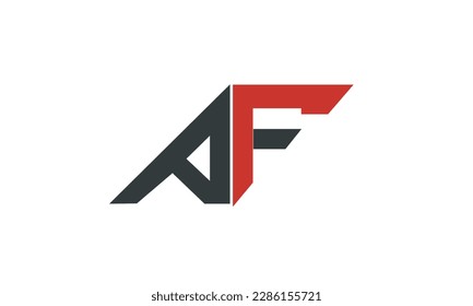 Letras alfabéticas Iniciales Logotipo de monograma AF, FA, A y F