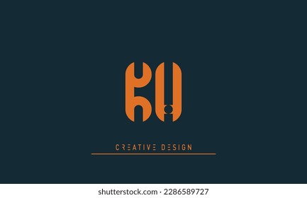 Alphabet letters Initials Monogram logo KH , HK