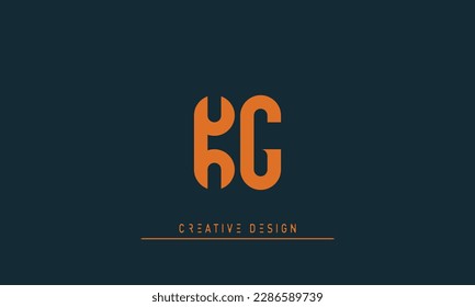 Alphabet letters Initials Monogram logo KG , GK
