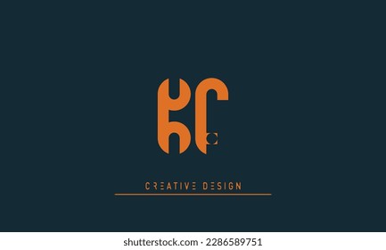 Alphabet letters Initials Monogram logo KF , FK