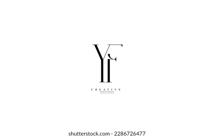 Alphabet letters Initials Monogram logo YF FY Y F  