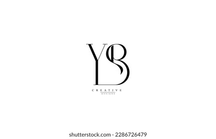 Alphabet letters Initials Monogram logo YB BY Y B