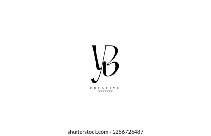 Alphabet letters Initials Monogram logo YB BY Y B