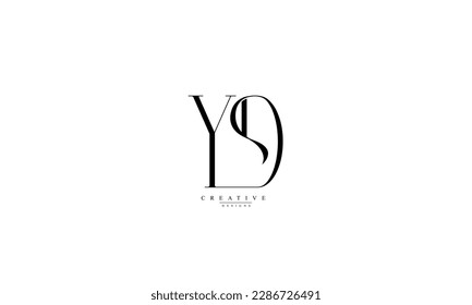 Alphabet letters Initials Monogram logo YD DY Y D 