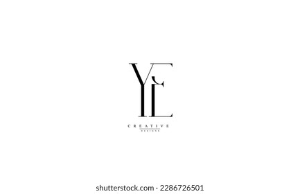 Alphabet letters Initials Monogram logo YE EY Y E