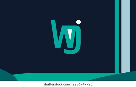Alphabet letters Initials Monogram logo WJ, JW, W and J
