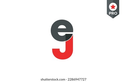 Alphabet letters Initials Monogram logo EJ, JE, E and J