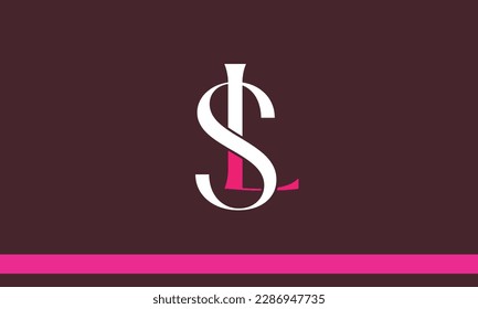 Alphabet letters Initials Monogram logo SL, LS, S and L
