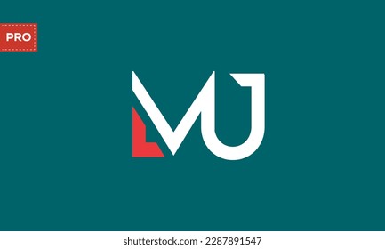 Alphabet letters Initial Monogram Logo MU, UM, M und U