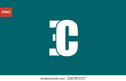Letras alfabéticas Iniciales Logotipo de monograma CE, CE, E y C