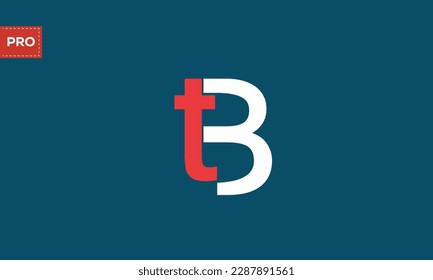 Alphabet letters Initials Monogram logo TB, BT, T and B