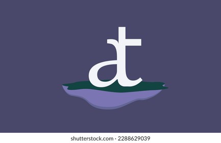 Alphabet letters Initials Monogram logo AT, TA, A and T