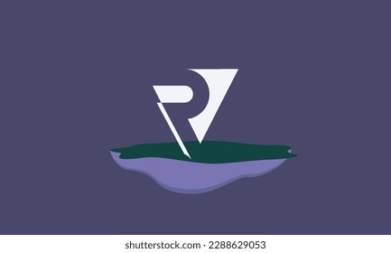 Alphabet letters Initials Monogram logo RV, VR, R and V