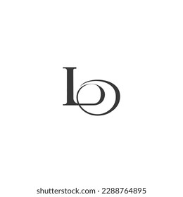 Alphabet letters Initials Monogram logo LO, OL, L and O