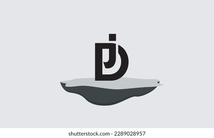 Alphabet letters Initials Monogram logo DJ, JD, D and J
