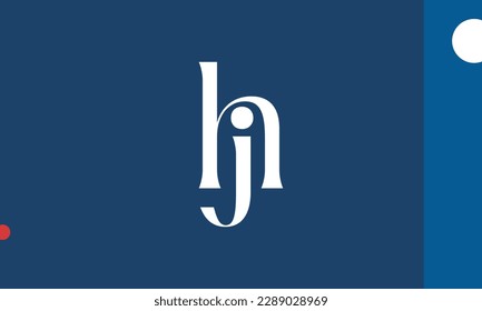 Alphabet letters Initial Monogram Logo HJ, JH, H und J