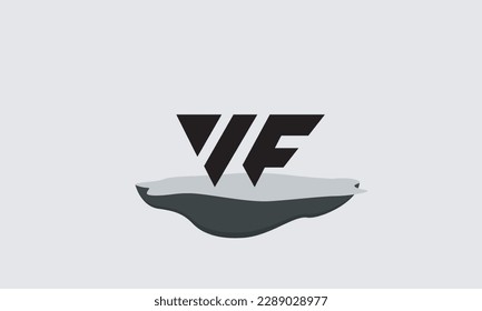 Letras alfabéticas Iniciales Logotipo Monograma VF, FV, V y F