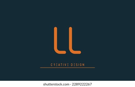 Alphabet letters Initials Monogram logo LL 