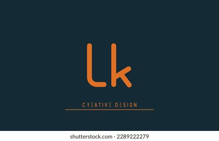 Alphabet letters Initials Monogram logo LK , KL
