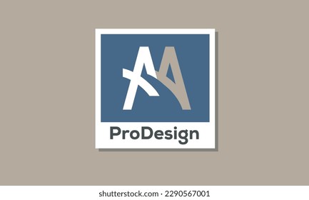 Alphabet letters Initials Monogram logo AM, MA, A and M