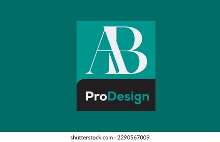 Letras alfabéticas Iniciales Logotipo Monograma AB, BA, A y B