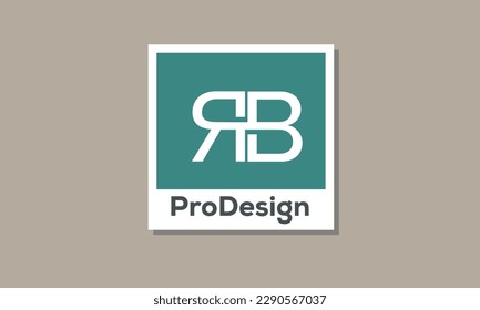 Alphabet letters Initial Monogram Logo RB, BR, R und B