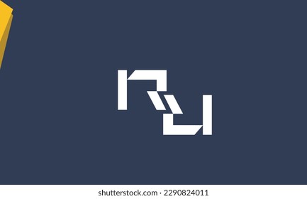 Alphabet letters Initials Monogram logo RU, UR, R and U
