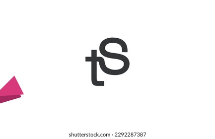 Letras alfabéticas Iniciales Monograma TS, ST, T y S