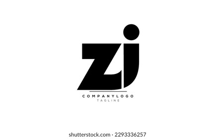 Alphabet letters Initials Monogram logo ZJ,ZI,ZJ,ZI  INITIAL,ZJ,ZI  letter